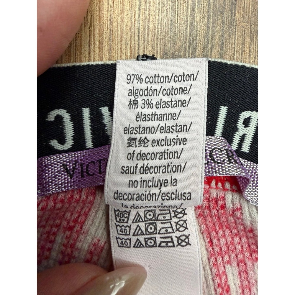 Victoria's Secret Fair Isle Thermal Pajama Leggings Red XS Holiday Lounge - Picture 6 of 8
